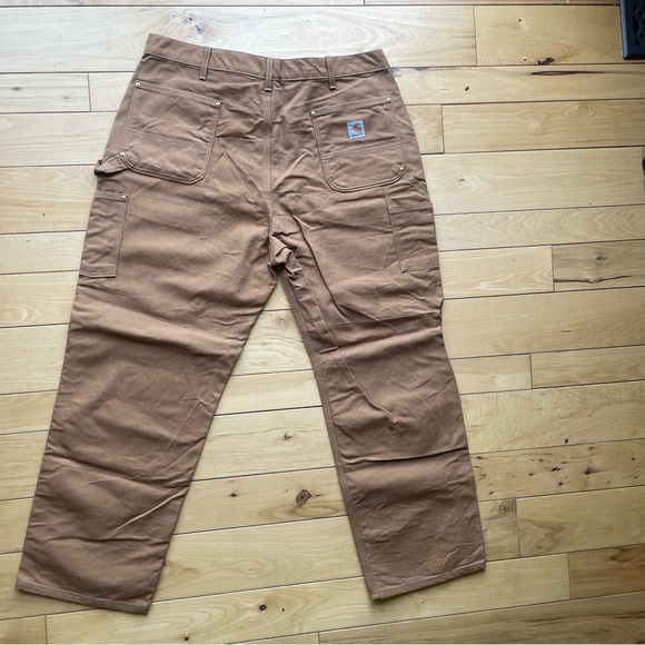 NWOT Carhartt Carpenter Pants B01 BRN Loose Original Fit Duck Double Knee 42x30 - Picture 5 of 12